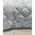 thumbnail image 3 of Starfish Down Alternative Comforter, Doodle Style Seashells and Seaweeds Underwater Fauna and Flora, Microfiber Quilt for All Season, 5 Sizes, Dark Coral Pale Pink, by Ambesonne, 3 of 3