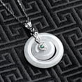 thumbnail image 5 of Exquisite Natural Blue Water Jade Necklace - Peaceful Jade Buckle with Diamond Inlay Pendant - A Symbol of Safety and Elegance - A Treasured Gift for Any Occasion, 5 of 5