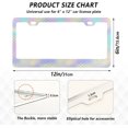 thumbnail image 2 of 2pcs Rainbow Mermaid Scale License Plate Frame for Car Accessories Rustproof License Plate Cover with Screws for US Vehicles 12x6 Inch（180） Home Decor, 2 of 7