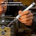 thumbnail image 3 of OKYMOTOR 40 in 1 Magnetic Ratchet Repair Phillips Screwdriver Set 60Tooth Gear Multi Bit Drive Rust Proof for Bikes Appliances Furniture Repair, 3 of 7