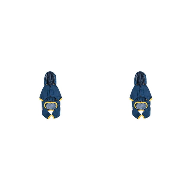 Greeniant Chubasquero impermeable para mascotas Poncho reutilizable Impermeable de 4 patas Suministros para mascotas Azul S 2Conjunto