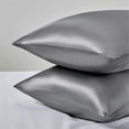 thumbnail image 4 of Pillow Cases Standard Size Set of 2 , Satin Pillowcase 20x26 inches, Pillow Covers with Envelope Closure, Breathable,Skin-Friendly(Grey), 4 of 4