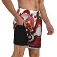 thumbnail image 2 of Naloa Truck With Gnomes Print Men Swim Trunks with Compression Liner ,Board Shorts,Men's Swim Shorts with Drawstring and Elastic Waistband-Large, 2 of 6
