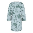 thumbnail image 5 of Women's Fleece Plush Robe Long Warm Plush Bathrobe Loungewear Jacket Printed Comfort Robe, 5 of 5