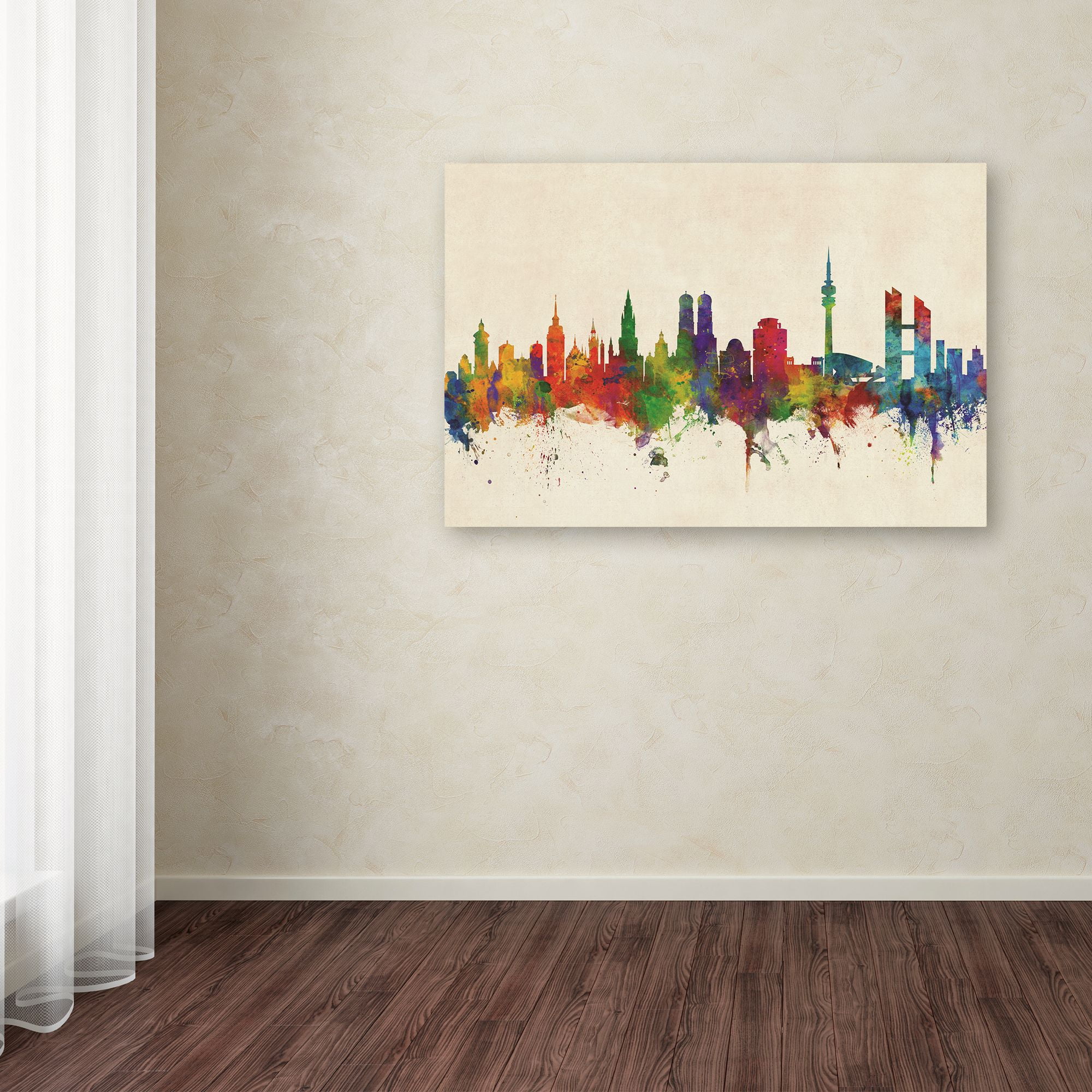 Trademark Fine Art 'Munich Germany Skyline' Canvas Art by Michael Tompsett