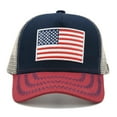 thumbnail image 2 of Waldeal Boys' American Flag Hat, Adjustable Mesh Baseball Hats USA Flags Trucker Cap for Toddler Red, 2 of 7