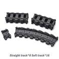thumbnail image 1 of City Trains Flexible Tracks Forked Straight Curved Rails Switch Building Block Bricks High-Tech Creative Toys for kids gifts, 1 of 7
