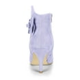 thumbnail image 2 of BLISSFUL STEP Women's Flower Point Toe Size Zipper Stiletto Heel Ankle Boots Purple 8, 2 of 7
