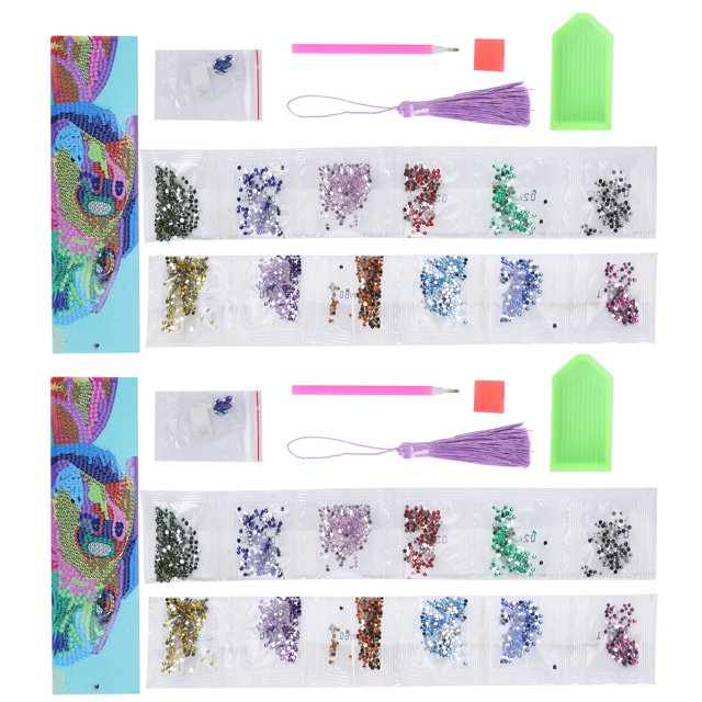 Marcapáginas De Bricolaje, Marcapáginas De Pintura De Diamantes 5D Para Manualidades, Marcapáginas De Borla De Cuero Creativo Para Regalo De Cumpleaños, Bricolaje,