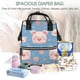 thumbnail image 5 of Disketp Cute Pig Flowers Mochila de Pañales de Gran Capacidad con Múltiples Bolsillos, Mochila de Viaje Multifuncional para Bebé, Unisex, Moderna y Resistente, 5 of 6