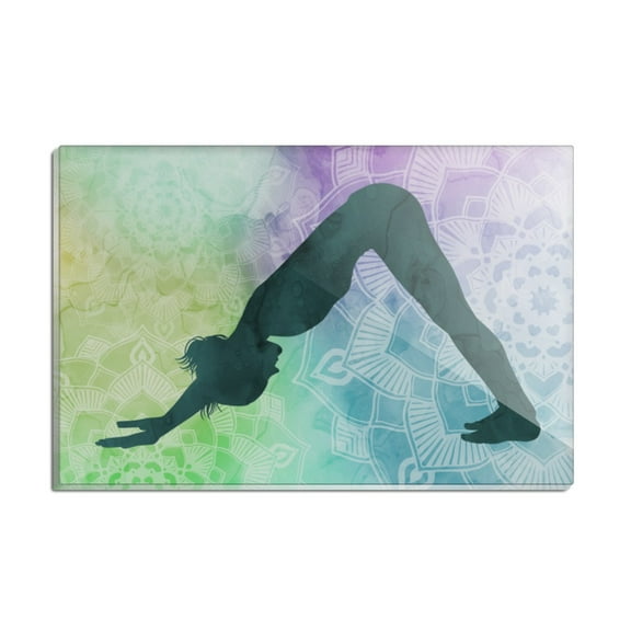 Downward-Facing Dog Yoga Pose Rectangle Acrylic Fridge Refrigerator Magnet