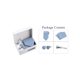 thumbnail image 5 of Corbata de lunares para hombres INSPIRE CHIC del Día del Padre, juego de clip de corbata, gemelos y pañuelo de bolsillo en azul cielo y naranja para negocios y bodas, 5 of 6