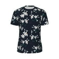 thumbnail image 5 of Wukai Lilies Flowers Print Men's Short-Sleeved Mesh T-Shirt,Quick-Dry Short Sleeve Workout T-Shirt-Medium, 5 of 8