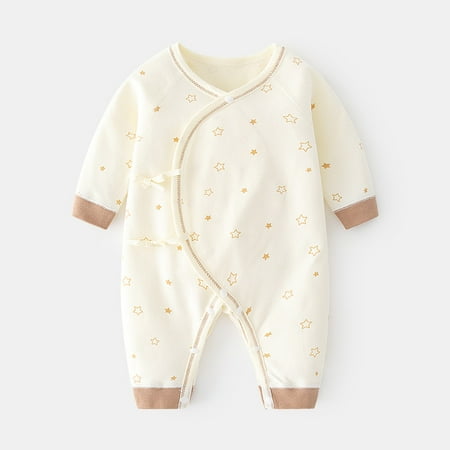 

Newborn Jumpsuit Baby Boneless Ha Coat Cotton Newborn Kungfu Climbing Clothes For Men And Women Baby Clothes Brown 52cm