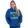 thumbnail image 4 of Funny Dino Puns Are Pterrible Joke Unisex Plus Fleece Graphic Hoodie Brisco Brands 3X, 4 of 5