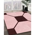 thumbnail image 3 of Ahgly Tapis Rectangulaire Lavable en Machine Intérieur Transitionnel Rose Clair, 8 Pieds x 10 Pieds, 3 of 7