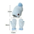 thumbnail image 2 of Otqutp Kid Girls Winter Hat Gloves Set Children Boys Warm Ski Earflap Hood Caps Cable Knit Gloves for Cold Weather 4-10Years(A,4-10Years), 2 of 2