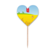 thumbnail image 1 of Circlar grano lleno de veinte cuatro termino solar Etiqueta del corazón de la bandera del palillo de dientes, 1 of 3