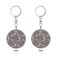 thumbnail image 2 of Naloa Hedgehogs and Flowers1 Print Round Keychain Keychain Key Ring, Key Tag, Key Chain Bulk for Gift Accessories (Round), 2 of 7