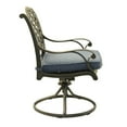thumbnail image 3 of iPatio Durable Outdoor Dining Swivel Rockers with Cushions: Weather-resistant, Rustproof, and Comfortable Patio chairs for Garden and Outdoor Spaces, Set of 2, Navy Blue, 3 of 5
