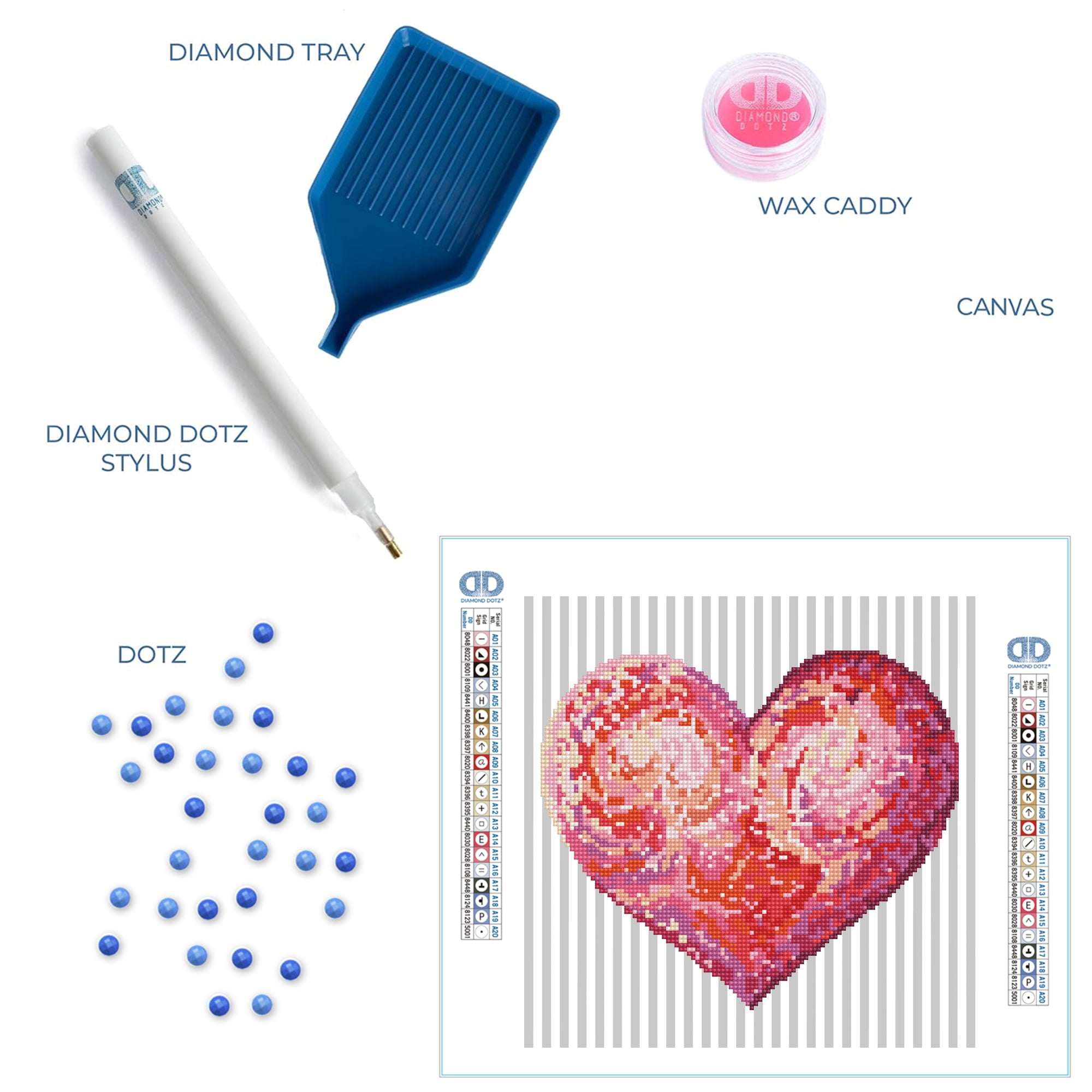 Diamond Dotz Heartfelt with Frame Heart Diamond Painting Kits for Adults - Diamond Art Kits a Relaxing Creative Craft Kit with Dotz Gems 12"x12"