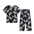 thumbnail image 2 of Brilliant Plus Size Sleepwear Women's Button Casual Long Sleeve Tops Loose Printing Pants Home Clothing Pajamas Set, 2 of 9