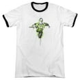 thumbnail image 1 of Green Lantern Inked Adult Ringer White Black, 1 of 1