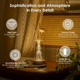 thumbnail image 2 of Empty Fragrance Glass Reed Diffuser Bottles with 5pcs Reed Diffuser Sticks,Luminous Base,Decorative Flower Bud Fragrance Accessories Use for DIY Replacement Reed Diffuser Sets,Gourd Shaped, 2 of 6