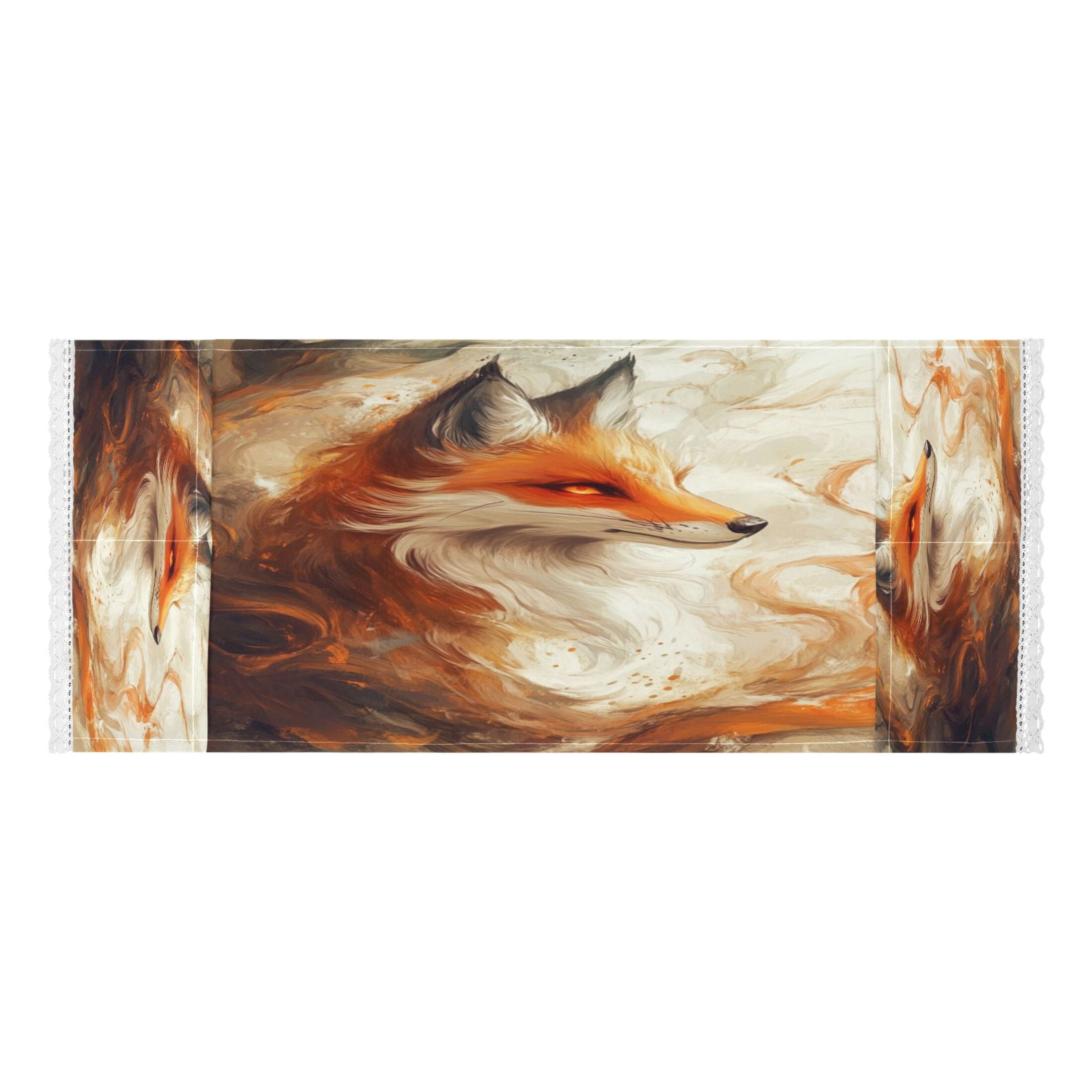 WOBOGO Cool Orange Fox Washing Machine Cloth Dryer Refrigerator Top Cover Protective Non-Slip Mat For Kitchen Laundry