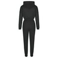 thumbnail image 5 of Lindreshi 2 Piece Sweat Suits for Women Women's Solid Hooded Long Sleeved Sweater Casual Two-Piece Long Sleeved Hooded Suit, 5 of 6