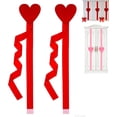 thumbnail image 6 of 2Pcs Valentine's Day Cabinet Heart Ribbon 41.3 Inch Red Pink Heart Ribbon for Kitchen Cabinet Doors Festive Holiday Home Valentine's Day Party Decor, Valentines Day Decorations for Home, 6 of 10