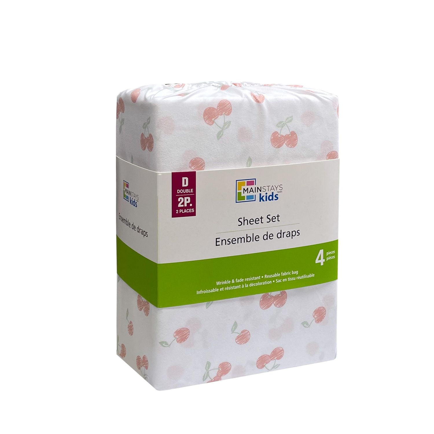 Mainstays Kids Printed Easy Wash Soft-Microfiber Sheet Set, Available Sizes: Twin, Double, Queen