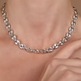 thumbnail image 5 of Bling Jewelry Womens Silver Anchor Link Chain Necklace 9MM Wide 16 Inch Choker, 5 of 6