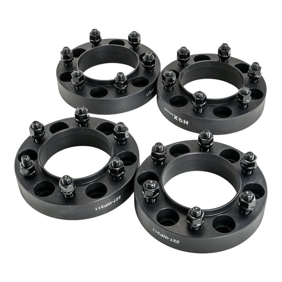Hex Autoparts 4PCS 1.25" 6x5.5 6x139.7mm Black Hubcentric Wheel Spacers Adapters Fits For Toyota Tacoma Tundra 4 Runner Sequoia FJ Cruiser
