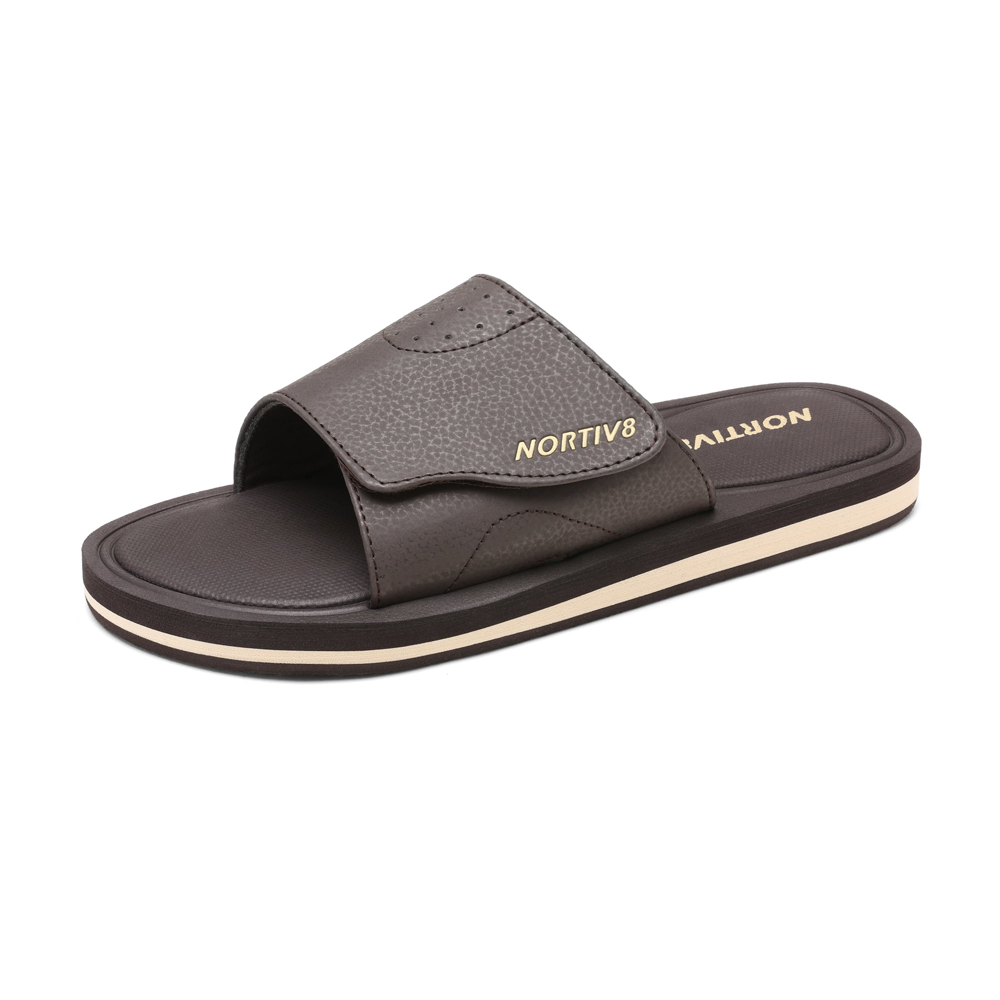 NORTIV 8 Women’s Adjustable Slides Sandals Memory Foam Comfort Lightweight Summer Sport Slides for Beach NSL211W 