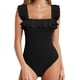 thumbnail image 2 of Xishao Women's Round Neck Short Sleeve T Shirts Basic Bodysuits Xishao ropa, 2 of 2