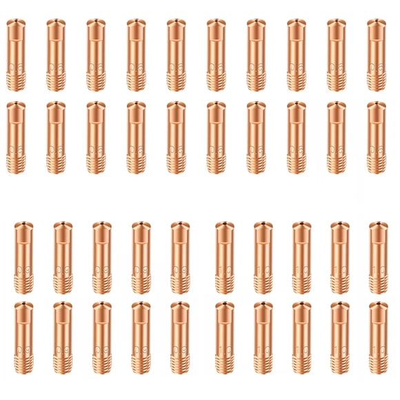 TAPDRA 15AK Embouts de Torche de Soudage 40 Pcs 0.8 0.9 1.0mm Cuivre M6 Haute Conductivité Clarke Sealey Soudeurs