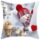 thumbnail image 1 of Funda de almohada navideña con muñeco de nieve, funda de cojín cuadrada de Navidad, decoración del hogar, 1 of 1
