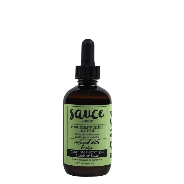 Aceite capilar SAUCE BEAUTY, romero y menta con biotina, 90 ml