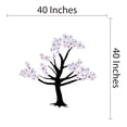 thumbnail image 4 of Floral Peel and Stick Vinyl wall Decal- Cherry Blossom Sticker -Wall Decoration For Home-Easy to use-Wall Mural to Transform a Room with a New Look-Size: 40" x 40"., 4 of 4