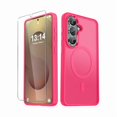 thumbnail image 1 of Chenchen for Samsung Galaxy S26+ Plus Case, Matte Magnetic Phone Cover [with 1 Screen Protector] [Support for MagSafe] [Shockproof Military Grade Protection] Translucent Frosted Back, Hot Pink, 1 of 1