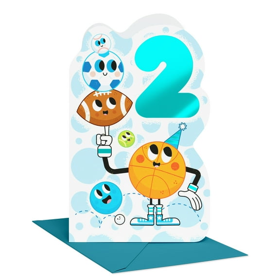 American Greetings 2nd Birthday Card for Boy (Smile & Play)