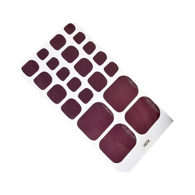 kurtrusly Toe Nail Stickers Removable Toe Nail Polish Stickers Toenail Wraps DIY Toe Nails Manicure Decals Type 7