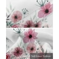 thumbnail image 6 of Vintage Floral Linen Curtain Valance for Bedroom/Bathroom/Kitchen/Office/Living/Dining Room Windows,Botanical Flower Watercolor Leaves Rod Pocket Topper Drapes Decorative Cafe Drapery Panel 54x18, 6 of 6