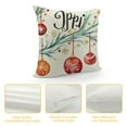thumbnail image 4 of GOSMITH  Merry Christmas Throw Pillow Covers  Snowman Snowflakes Joy Love Xmas Trees Decorative Farmhouse Pillowcases for Home Outdoor Decoration (Red), 4 of 5