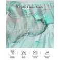 thumbnail image 5 of Aqua Marble Wrap Around Bed Skirts for California King Bed 16" Drop,Bed Skirt with Adjustable Elastic Belt Dust Ruffle Bed Valance for Bedroom Modern Abstract Waves Silvery Farmhouse Bed Frame Cover, 5 of 7