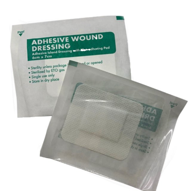 Parche estéril postoperatorio extra grande para heridas - 40 piezas en empaques individuales, transpirable y suave (6x7 cm)