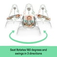 thumbnail image 4 of Ingenuity InLighten Baby Swing,  5-Speed, Swivel Infant Seat, Nature Sounds, Lights - Pink, Nally, 4 of 18