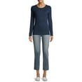 thumbnail image 3 of Time and Tru Women's Long Sleeve Rib T-Shirt, 3 of 6