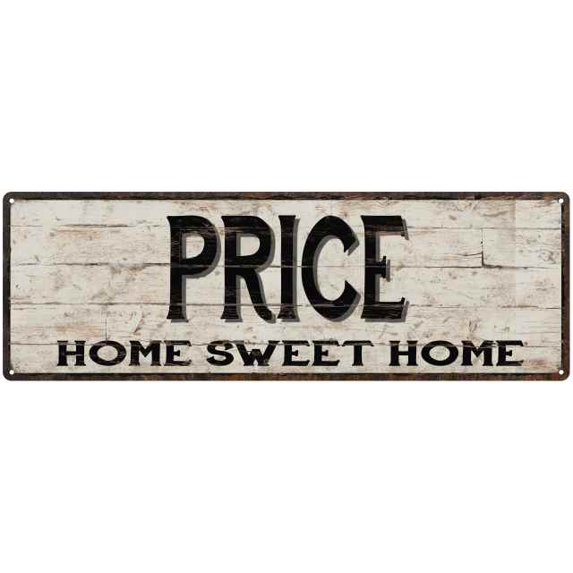 PRICE Rustic Home Sweet Home Sign Gift 6x18 Metal Decor 106180084084